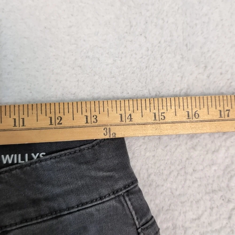 NEW Mugsy Willys Mens 28x30 Stretch Knit Flex Denim Jeans 5 Pocket Black FLX3NDG